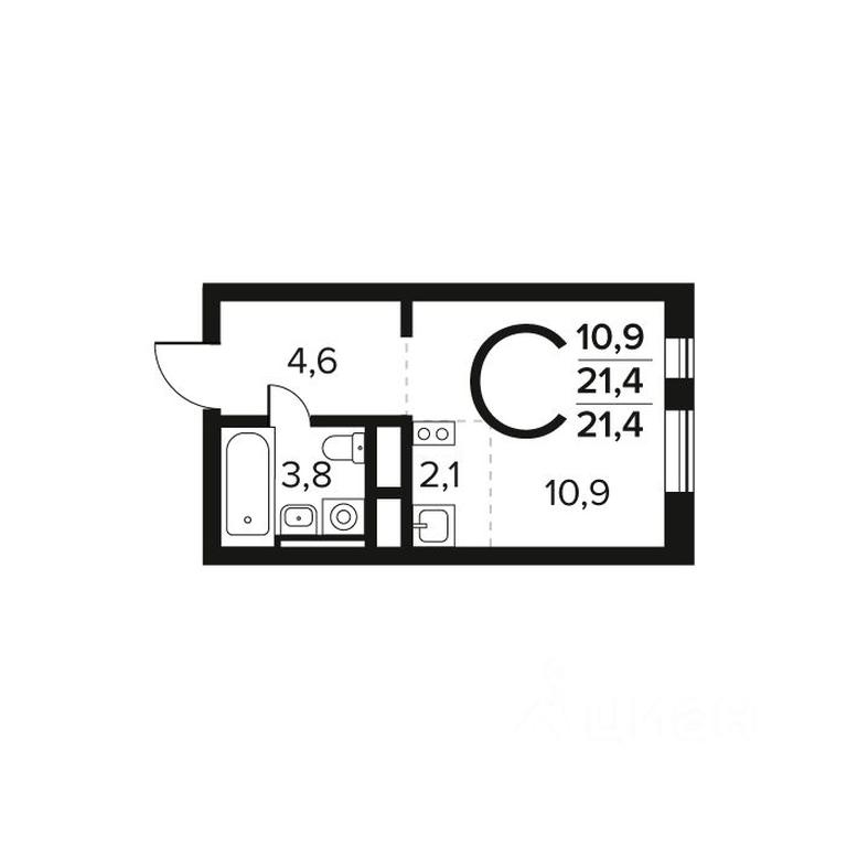Apartment Sale, 21.4 sq. m. at Novye Vatutinki. Kvartal u vody, mikrorayon Zarechny, zhiloy rayon Novyye Vatutinki, Troitsk District, Moscow, Russia #1 Apartment Sale, 21.4 sq. m. at Novye Vatutinki. Kvartal u vody, mikrorayon Zarechny, zhiloy rayon Novyye Vatutinki, Troitsk District, Moscow, Russia #1