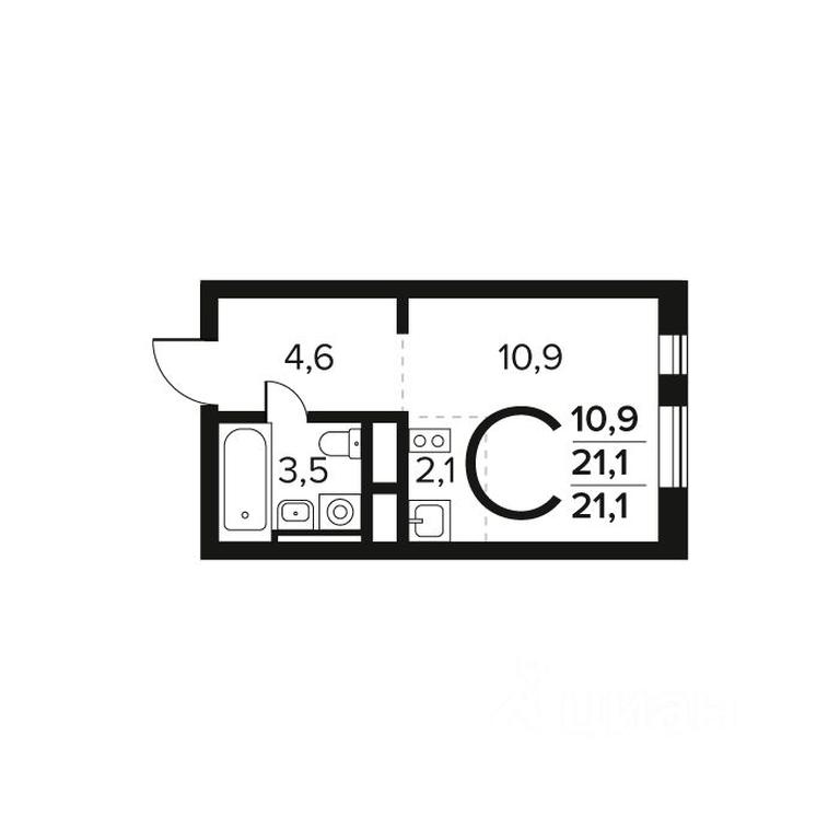 Apartment Sale, 21.1 sq. m. at Novye Vatutinki. Kvartal u vody, mikrorayon Zarechny, zhiloy rayon Novyye Vatutinki, Troitsk District, Moscow, Russia #1 Apartment Sale, 21.1 sq. m. at Novye Vatutinki. Kvartal u vody, mikrorayon Zarechny, zhiloy rayon Novyye Vatutinki, Troitsk District, Moscow, Russia #1