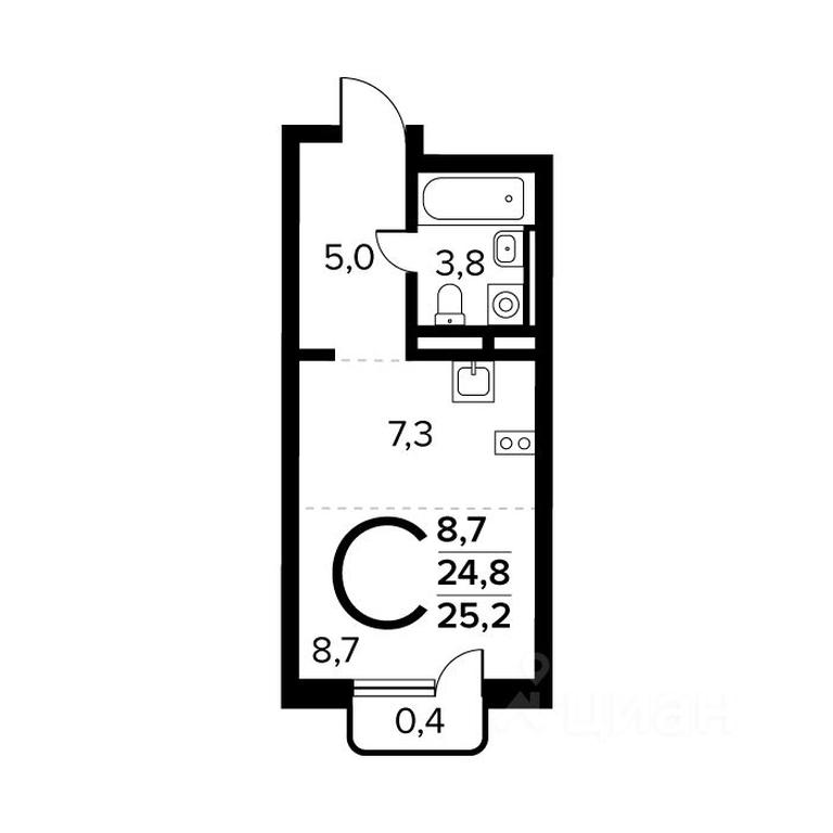 Apartment Sale, 25.2平方米 at Novye Vatutinki. Kvartal u vody, mikrorayon Zarechny, zhiloy rayon Novyye Vatutinki, Troitsk District, Moscow, Russia #1 Apartment Sale, 25.2平方米 at Novye Vatutinki. Kvartal u vody, mikrorayon Zarechny, zhiloy rayon Novyye Vatutinki, Troitsk District, Moscow, Russia #1