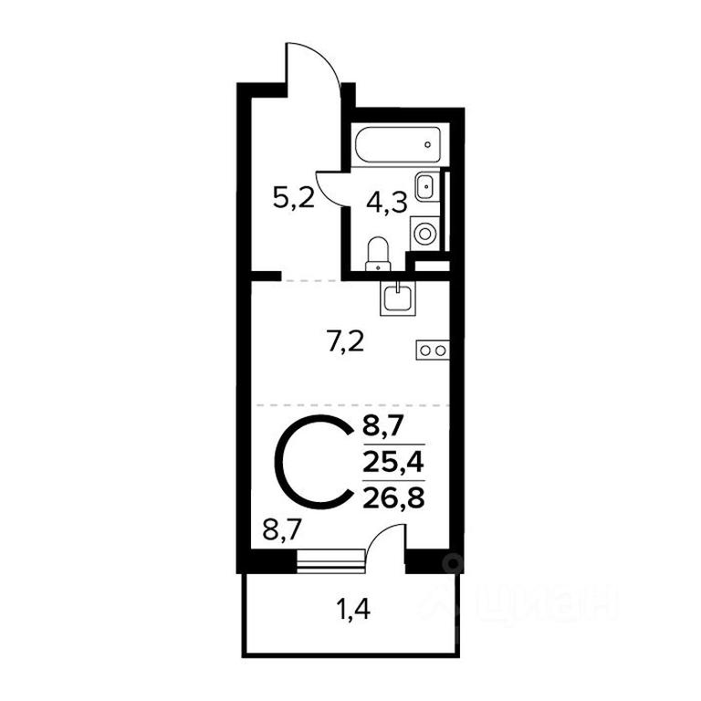 Apartment Sale, 26.8 sq. m. at Novye Vatutinki. Kvartal u vody, mikrorayon Zarechny, zhiloy rayon Novyye Vatutinki, Troitsk District, Moscow, Russia #1 Apartment Sale, 26.8 sq. m. at Novye Vatutinki. Kvartal u vody, mikrorayon Zarechny, zhiloy rayon Novyye Vatutinki, Troitsk District, Moscow, Russia #1