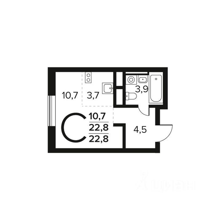 Apartment Sale, 22.8 sq. m. at Novye Vatutinki. Kvartal u vody, mikrorayon Zarechny, zhiloy rayon Novyye Vatutinki, Troitsk District, Moscow, Russia #1 Apartment Sale, 22.8 sq. m. at Novye Vatutinki. Kvartal u vody, mikrorayon Zarechny, zhiloy rayon Novyye Vatutinki, Troitsk District, Moscow, Russia #1