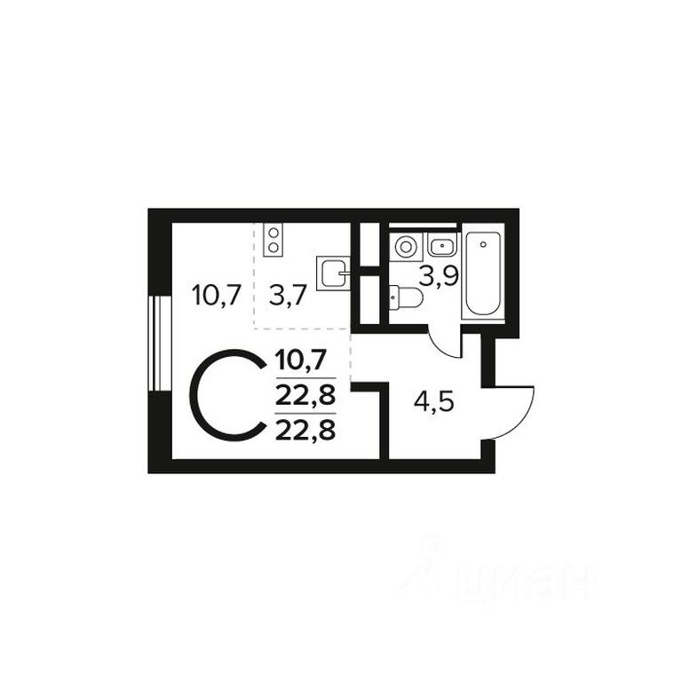 Apartment Sale, 22.8 sq. m. at Novye Vatutinki. Kvartal u vody, mikrorayon Zarechny, zhiloy rayon Novyye Vatutinki, Troitsk District, Moscow, Russia #1 Apartment Sale, 22.8 sq. m. at Novye Vatutinki. Kvartal u vody, mikrorayon Zarechny, zhiloy rayon Novyye Vatutinki, Troitsk District, Moscow, Russia #1