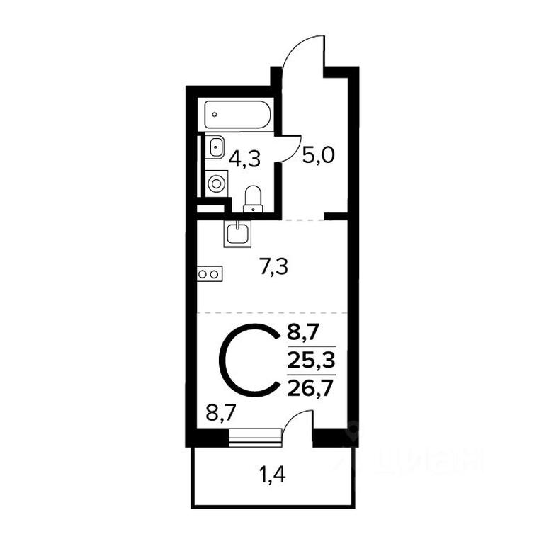 Apartment Sale, 26.7 sq. m. at Novye Vatutinki. Kvartal u vody, mikrorayon Zarechny, zhiloy rayon Novyye Vatutinki, Troitsk District, Moscow, Russia #1 Apartment Sale, 26.7 sq. m. at Novye Vatutinki. Kvartal u vody, mikrorayon Zarechny, zhiloy rayon Novyye Vatutinki, Troitsk District, Moscow, Russia #1