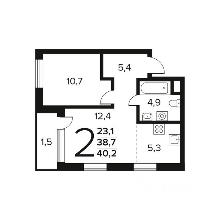 1-BD Apartment Sale, 40.2平方米 at Novye Vatutinki. Kvartal u vody, mikrorayon Zarechny, zhiloy rayon Novyye Vatutinki, Troitsk District, Moscow, Russia #1 1-BD Apartment Sale, 40.2平方米 at Novye Vatutinki. Kvartal u vody, mikrorayon Zarechny, zhiloy rayon Novyye Vatutinki, Troitsk District, Moscow, Russia #1