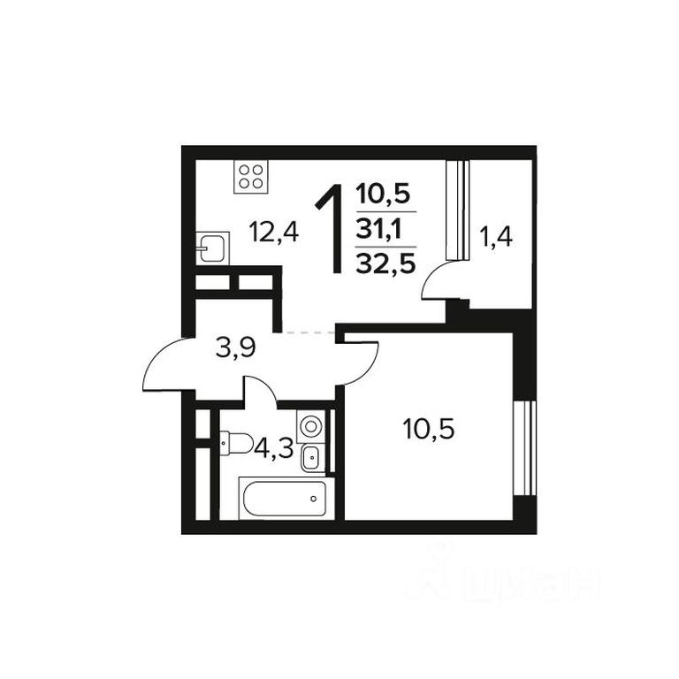 Apartment Sale, 32.5 sq. m. at Novye Vatutinki. Kvartal u vody, mikrorayon Zarechny, zhiloy rayon Novyye Vatutinki, Troitsk District, Moscow, Russia #1 Apartment Sale, 32.5 sq. m. at Novye Vatutinki. Kvartal u vody, mikrorayon Zarechny, zhiloy rayon Novyye Vatutinki, Troitsk District, Moscow, Russia #1