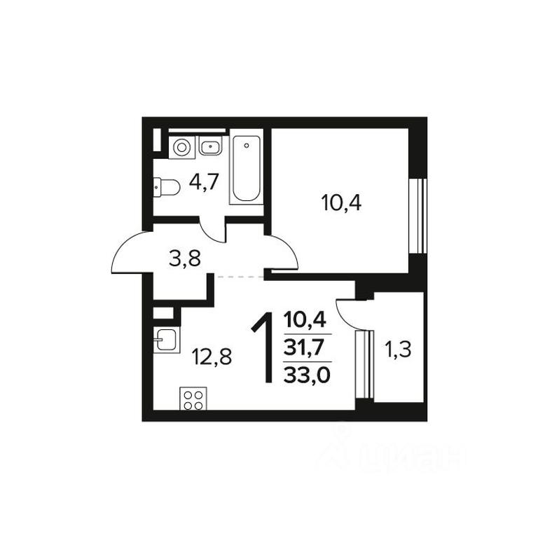 Apartment Sale, 33 sq. m. at Novye Vatutinki. Kvartal u vody, mikrorayon Zarechny, zhiloy rayon Novyye Vatutinki, Troitsk District, Moscow, Russia #1 Apartment Sale, 33 sq. m. at Novye Vatutinki. Kvartal u vody, mikrorayon Zarechny, zhiloy rayon Novyye Vatutinki, Troitsk District, Moscow, Russia #1