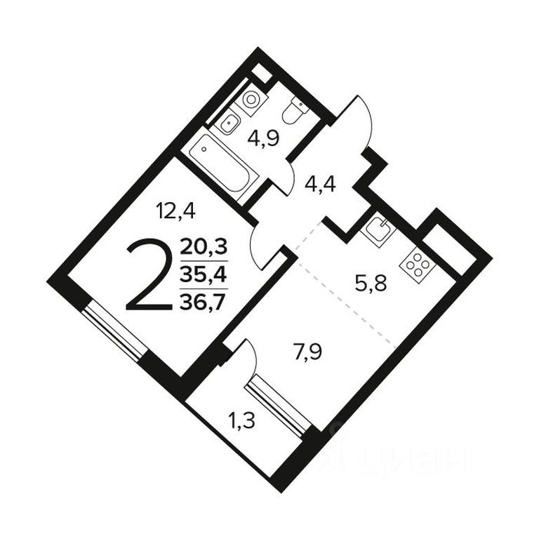 1-BD Apartment Sale, 36.7 sq. m. at Novye Vatutinki. Kvartal u vody, mikrorayon Zarechny, zhiloy rayon Novyye Vatutinki, Troitsk District, Moscow, Russia #1 1-BD Apartment Sale, 36.7 sq. m. at Novye Vatutinki. Kvartal u vody, mikrorayon Zarechny, zhiloy rayon Novyye Vatutinki, Troitsk District, Moscow, Russia #1