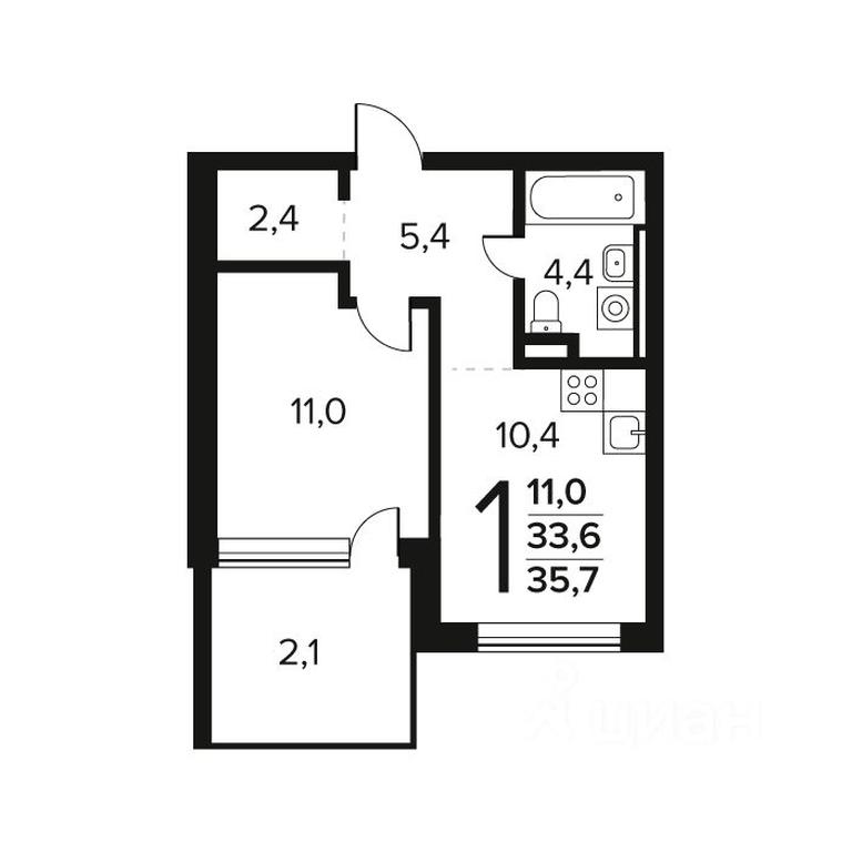 Apartment Sale, 35.7 sq. m. at Novye Vatutinki. Kvartal u vody, mikrorayon Zarechny, zhiloy rayon Novyye Vatutinki, Troitsk District, Moscow, Russia #1 Apartment Sale, 35.7 sq. m. at Novye Vatutinki. Kvartal u vody, mikrorayon Zarechny, zhiloy rayon Novyye Vatutinki, Troitsk District, Moscow, Russia #1