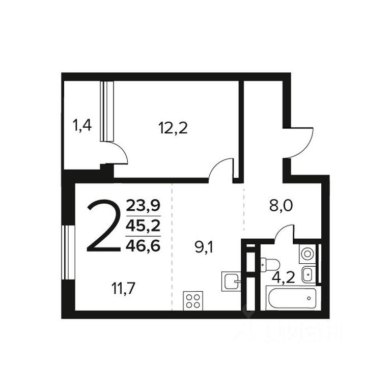 1-BD Apartment Sale, 46.6 sq. m. at Novye Vatutinki. Kvartal u vody, mikrorayon Zarechny, zhiloy rayon Novyye Vatutinki, Troitsk District, Moscow, Russia #1 1-BD Apartment Sale, 46.6 sq. m. at Novye Vatutinki. Kvartal u vody, mikrorayon Zarechny, zhiloy rayon Novyye Vatutinki, Troitsk District, Moscow, Russia #1