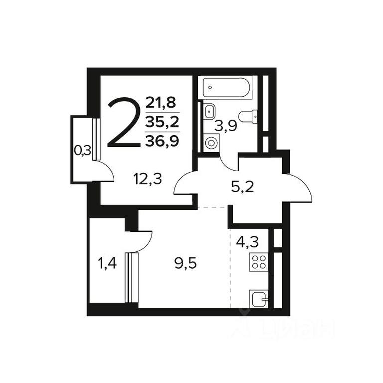 1-BD Apartment Sale, 36.9 sq. m. at Novye Vatutinki. Kvartal u vody, mikrorayon Zarechny, zhiloy rayon Novyye Vatutinki, Troitsk District, Moscow, Russia #1 1-BD Apartment Sale, 36.9 sq. m. at Novye Vatutinki. Kvartal u vody, mikrorayon Zarechny, zhiloy rayon Novyye Vatutinki, Troitsk District, Moscow, Russia #1