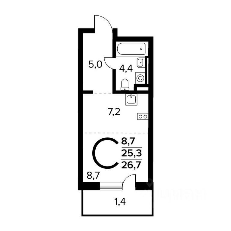 Apartment Sale, 26.7 sq. m. at Novye Vatutinki. Kvartal u vody, mikrorayon Zarechny, zhiloy rayon Novyye Vatutinki, Troitsk District, Moscow, Russia #1 Apartment Sale, 26.7 sq. m. at Novye Vatutinki. Kvartal u vody, mikrorayon Zarechny, zhiloy rayon Novyye Vatutinki, Troitsk District, Moscow, Russia #1