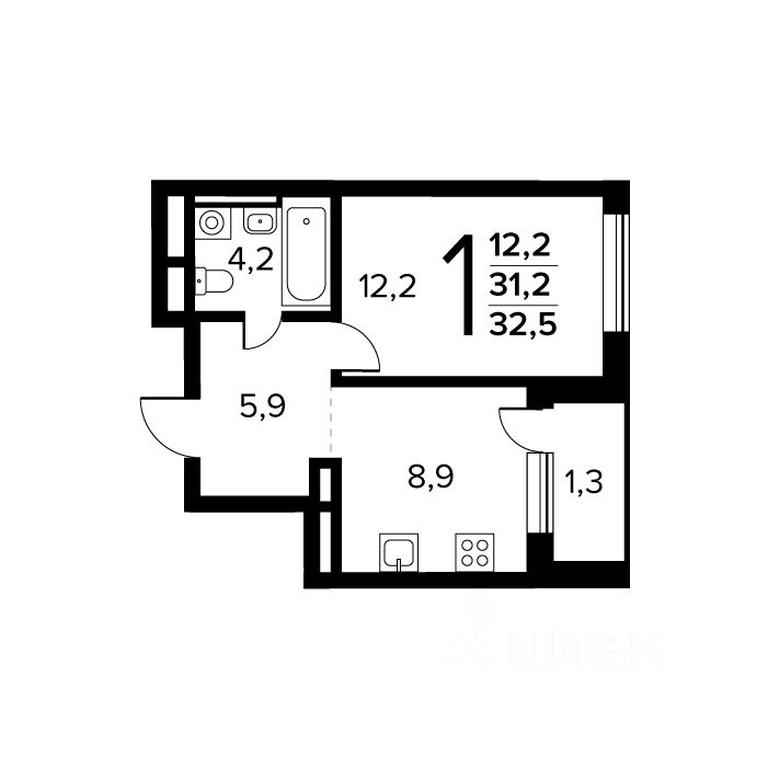 Apartment Sale, 32.5 sq. m. at Novye Vatutinki. Kvartal u vody, mikrorayon Zarechny, zhiloy rayon Novyye Vatutinki, Troitsk District, Moscow, Russia #1 Apartment Sale, 32.5 sq. m. at Novye Vatutinki. Kvartal u vody, mikrorayon Zarechny, zhiloy rayon Novyye Vatutinki, Troitsk District, Moscow, Russia #1
