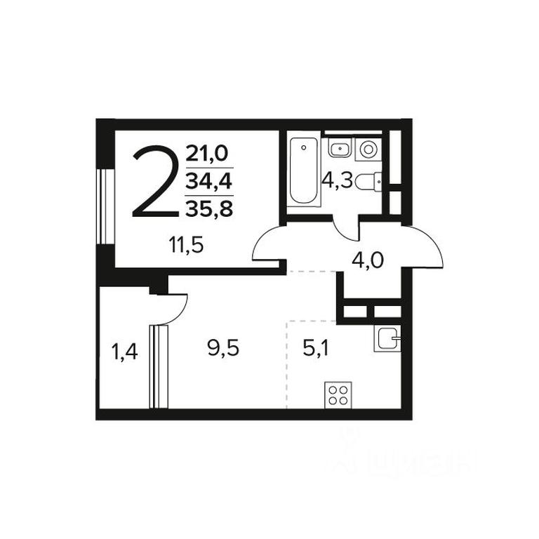 1-BD Apartment Sale, 35.8 sq. m. at Novye Vatutinki. Kvartal u vody, mikrorayon Zarechny, zhiloy rayon Novyye Vatutinki, Troitsk District, Moscow, Russia #1 1-BD Apartment Sale, 35.8 sq. m. at Novye Vatutinki. Kvartal u vody, mikrorayon Zarechny, zhiloy rayon Novyye Vatutinki, Troitsk District, Moscow, Russia #1