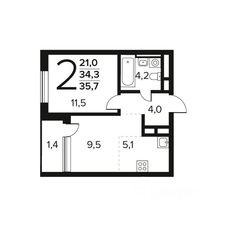 1-BD Apartment Sale, 35.7平方米 at Novye Vatutinki. Kvartal u vody, mikrorayon Zarechny, zhiloy rayon Novyye Vatutinki, Troitsk District, Moscow, Russia #1 1-BD Apartment Sale, 35.7平方米 at Novye Vatutinki. Kvartal u vody, mikrorayon Zarechny, zhiloy rayon Novyye Vatutinki, Troitsk District, Moscow, Russia #1