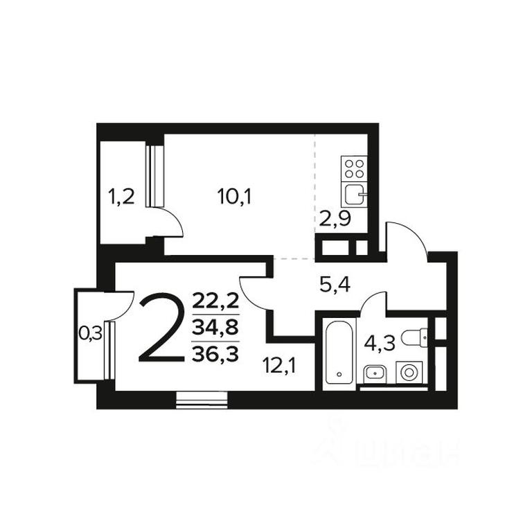 1-BD Apartment Sale, 36.3 sq. m. at Novye Vatutinki. Kvartal u vody, mikrorayon Zarechny, zhiloy rayon Novyye Vatutinki, Troitsk District, Moscow, Russia #1 1-BD Apartment Sale, 36.3 sq. m. at Novye Vatutinki. Kvartal u vody, mikrorayon Zarechny, zhiloy rayon Novyye Vatutinki, Troitsk District, Moscow, Russia #1