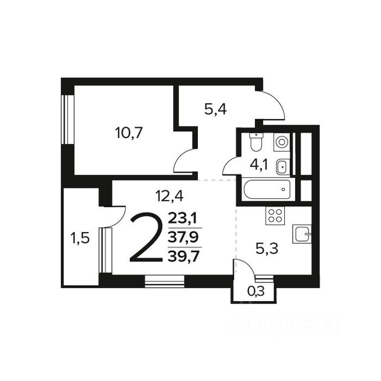 1-BD Apartment Sale, 39.7 sq. m. at Novye Vatutinki. Kvartal u vody, mikrorayon Zarechny, zhiloy rayon Novyye Vatutinki, Troitsk District, Moscow, Russia #1 1-BD Apartment Sale, 39.7 sq. m. at Novye Vatutinki. Kvartal u vody, mikrorayon Zarechny, zhiloy rayon Novyye Vatutinki, Troitsk District, Moscow, Russia #1