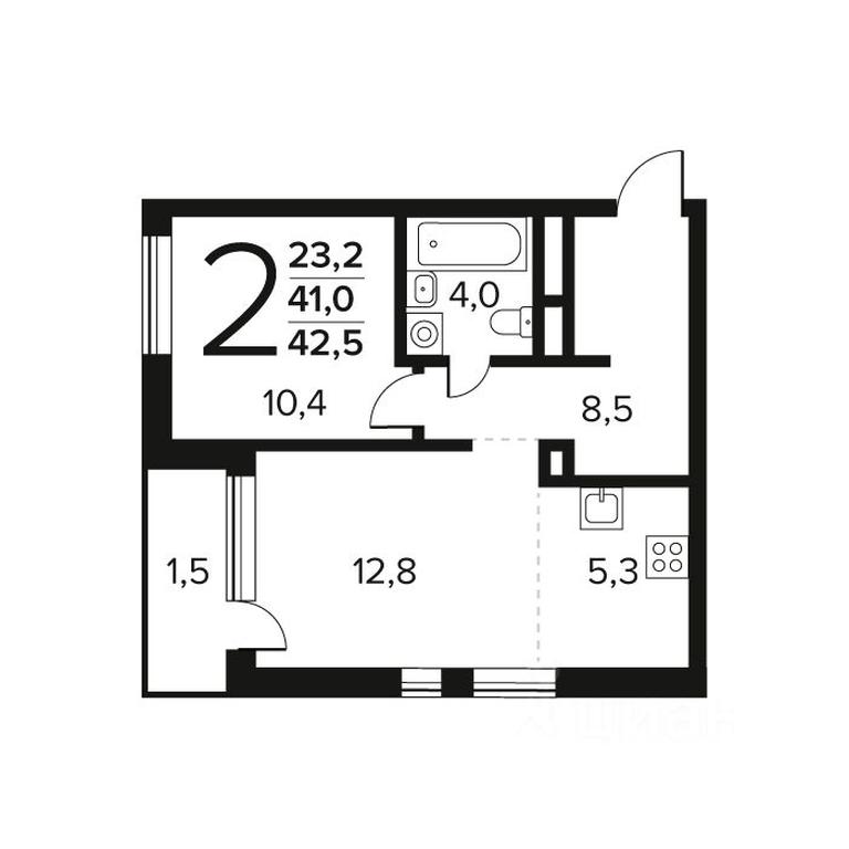 1-BD Apartment Sale, 42.5 sq. m. at Novye Vatutinki. Kvartal u vody, mikrorayon Zarechny, zhiloy rayon Novyye Vatutinki, Troitsk District, Moscow, Russia #1 1-BD Apartment Sale, 42.5 sq. m. at Novye Vatutinki. Kvartal u vody, mikrorayon Zarechny, zhiloy rayon Novyye Vatutinki, Troitsk District, Moscow, Russia #1