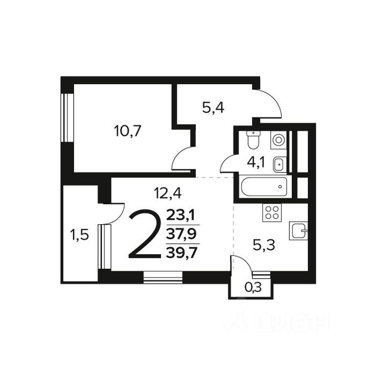 1-BD Apartment Sale, 39.7 sq. m. at Novye Vatutinki. Kvartal u vody, mikrorayon Zarechny, zhiloy rayon Novyye Vatutinki, Troitsk District, Moscow, Russia #1 1-BD Apartment Sale, 39.7 sq. m. at Novye Vatutinki. Kvartal u vody, mikrorayon Zarechny, zhiloy rayon Novyye Vatutinki, Troitsk District, Moscow, Russia #1