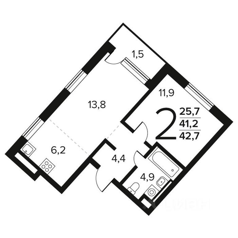 1-BD Apartment Sale, 42.7 sq. m. at Novye Vatutinki. Kvartal u vody, mikrorayon Zarechny, zhiloy rayon Novyye Vatutinki, Troitsk District, Moscow, Russia #1 1-BD Apartment Sale, 42.7 sq. m. at Novye Vatutinki. Kvartal u vody, mikrorayon Zarechny, zhiloy rayon Novyye Vatutinki, Troitsk District, Moscow, Russia #1