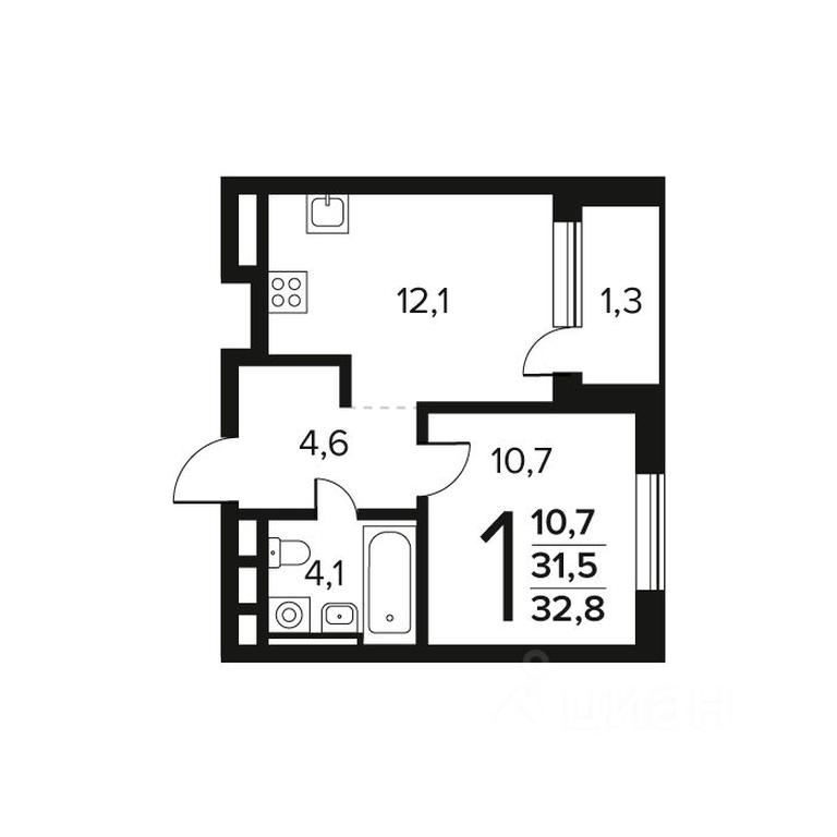 Apartment Sale, 32.8 sq. m. at Novye Vatutinki. Kvartal u vody, mikrorayon Zarechny, zhiloy rayon Novyye Vatutinki, Troitsk District, Moscow, Russia #1 Apartment Sale, 32.8 sq. m. at Novye Vatutinki. Kvartal u vody, mikrorayon Zarechny, zhiloy rayon Novyye Vatutinki, Troitsk District, Moscow, Russia #1