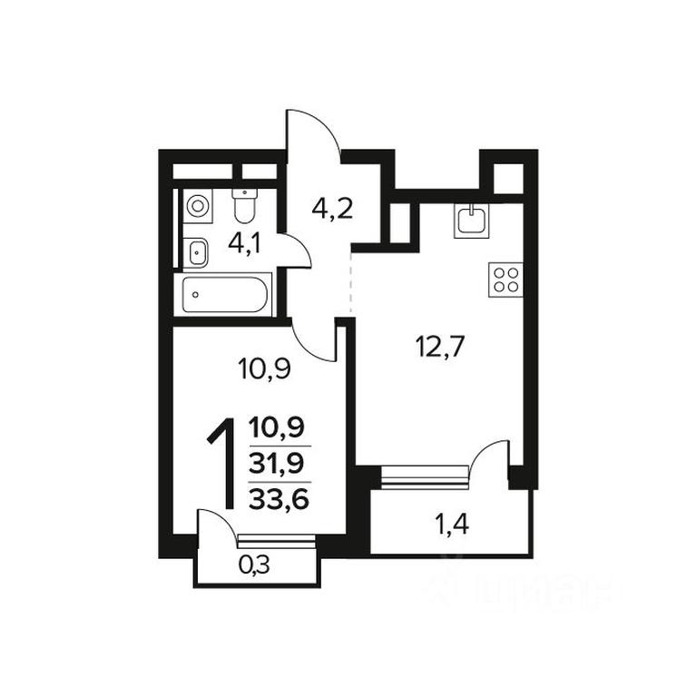 Apartment Sale, 33.6 sq. m. at Novye Vatutinki. Kvartal u vody, mikrorayon Zarechny, zhiloy rayon Novyye Vatutinki, Troitsk District, Moscow, Russia #1 Apartment Sale, 33.6 sq. m. at Novye Vatutinki. Kvartal u vody, mikrorayon Zarechny, zhiloy rayon Novyye Vatutinki, Troitsk District, Moscow, Russia #1