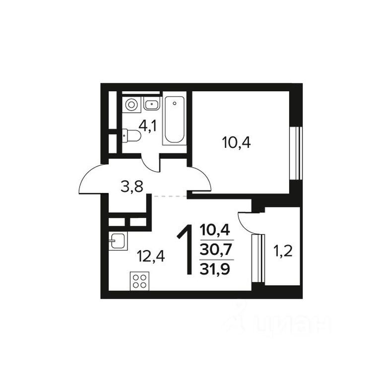 Apartment Sale, 31.9 sq. m. at Novye Vatutinki. Kvartal u vody, mikrorayon Zarechny, zhiloy rayon Novyye Vatutinki, Troitsk District, Moscow, Russia #1 Apartment Sale, 31.9 sq. m. at Novye Vatutinki. Kvartal u vody, mikrorayon Zarechny, zhiloy rayon Novyye Vatutinki, Troitsk District, Moscow, Russia #1