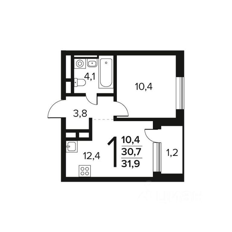 Apartment Sale, 31.9 sq. m. at Novye Vatutinki. Kvartal u vody, mikrorayon Zarechny, zhiloy rayon Novyye Vatutinki, Troitsk District, Moscow, Russia #1 Apartment Sale, 31.9 sq. m. at Novye Vatutinki. Kvartal u vody, mikrorayon Zarechny, zhiloy rayon Novyye Vatutinki, Troitsk District, Moscow, Russia #1