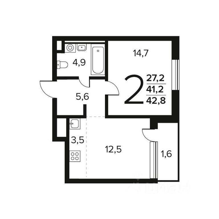 1-BD Apartment Sale, 42.8 sq. m. at Novye Vatutinki. Kvartal u vody, mikrorayon Zarechny, zhiloy rayon Novyye Vatutinki, Troitsk District, Moscow, Russia #1 1-BD Apartment Sale, 42.8 sq. m. at Novye Vatutinki. Kvartal u vody, mikrorayon Zarechny, zhiloy rayon Novyye Vatutinki, Troitsk District, Moscow, Russia #1