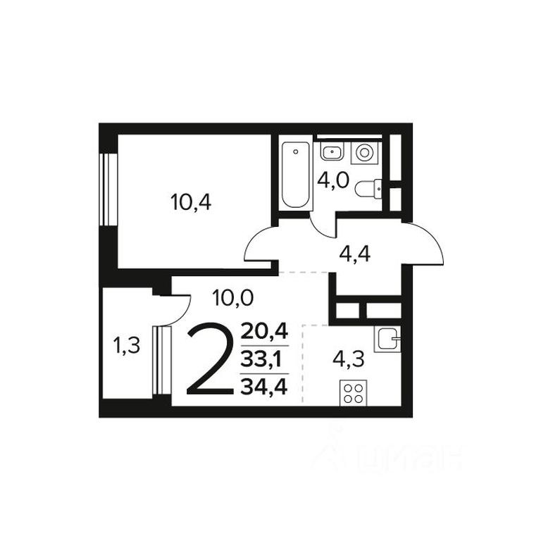 Продажа 1-комн. квартиры, 34,4 м² в ЖК «Новые Ватутинки. Квартал у воды », микрорайон Заречный, жилой район Новые Ватутинки, район Троицк, Москва, Россия #1 Продажа 1-комн. квартиры, 34,4 м² в ЖК «Новые Ватутинки. Квартал у воды », микрорайон Заречный, жилой район Новые Ватутинки, район Троицк, Москва, Россия #1
