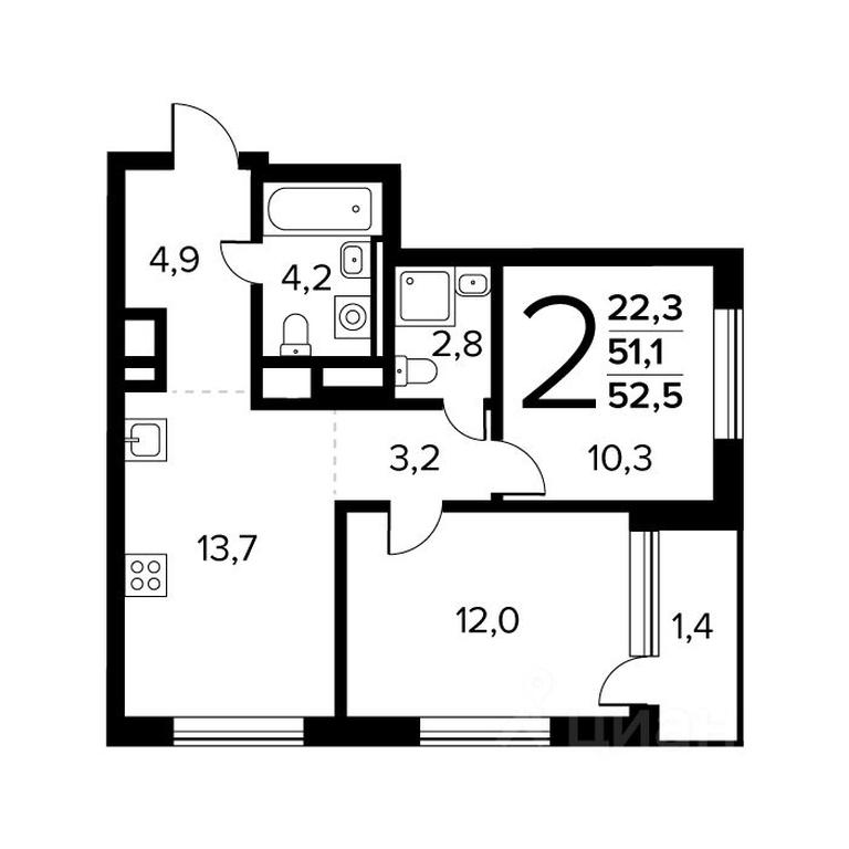 1-BD Apartment Sale, 52.5 sq. m. at Novye Vatutinki. Kvartal u vody, mikrorayon Zarechny, zhiloy rayon Novyye Vatutinki, Troitsk District, Moscow, Russia #1 1-BD Apartment Sale, 52.5 sq. m. at Novye Vatutinki. Kvartal u vody, mikrorayon Zarechny, zhiloy rayon Novyye Vatutinki, Troitsk District, Moscow, Russia #1