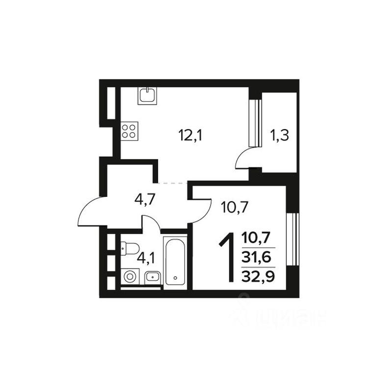 Apartment Sale, 32.9 sq. m. at Novye Vatutinki. Kvartal u vody, mikrorayon Zarechny, zhiloy rayon Novyye Vatutinki, Troitsk District, Moscow, Russia #1 Apartment Sale, 32.9 sq. m. at Novye Vatutinki. Kvartal u vody, mikrorayon Zarechny, zhiloy rayon Novyye Vatutinki, Troitsk District, Moscow, Russia #1