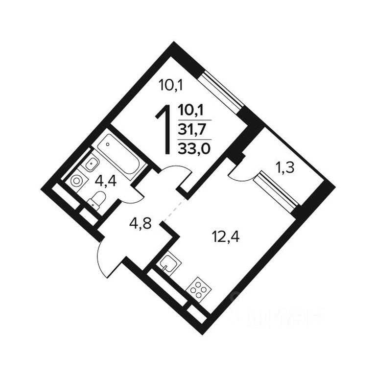 Apartment Sale, 33 sq. m. at Novye Vatutinki. Kvartal u vody, mikrorayon Zarechny, zhiloy rayon Novyye Vatutinki, Troitsk District, Moscow, Russia #1 Apartment Sale, 33 sq. m. at Novye Vatutinki. Kvartal u vody, mikrorayon Zarechny, zhiloy rayon Novyye Vatutinki, Troitsk District, Moscow, Russia #1