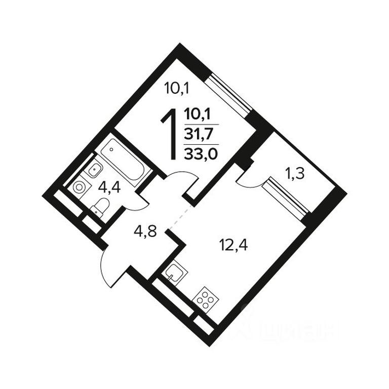 Apartment Sale, 33 sq. m. at Novye Vatutinki. Kvartal u vody, mikrorayon Zarechny, zhiloy rayon Novyye Vatutinki, Troitsk District, Moscow, Russia #1 Apartment Sale, 33 sq. m. at Novye Vatutinki. Kvartal u vody, mikrorayon Zarechny, zhiloy rayon Novyye Vatutinki, Troitsk District, Moscow, Russia #1