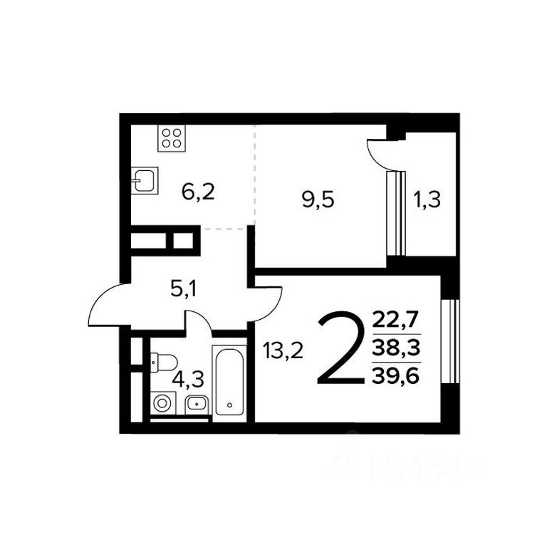 1-BD Apartment Sale, 39.6 sq. m. at Novye Vatutinki. Kvartal u vody, mikrorayon Zarechny, zhiloy rayon Novyye Vatutinki, Troitsk District, Moscow, Russia #1 1-BD Apartment Sale, 39.6 sq. m. at Novye Vatutinki. Kvartal u vody, mikrorayon Zarechny, zhiloy rayon Novyye Vatutinki, Troitsk District, Moscow, Russia #1