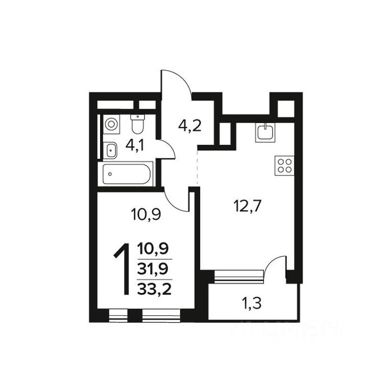 Apartment Sale, 33.2 sq. m. at Novye Vatutinki. Kvartal u vody, mikrorayon Zarechny, zhiloy rayon Novyye Vatutinki, Troitsk District, Moscow, Russia #1 Apartment Sale, 33.2 sq. m. at Novye Vatutinki. Kvartal u vody, mikrorayon Zarechny, zhiloy rayon Novyye Vatutinki, Troitsk District, Moscow, Russia #1