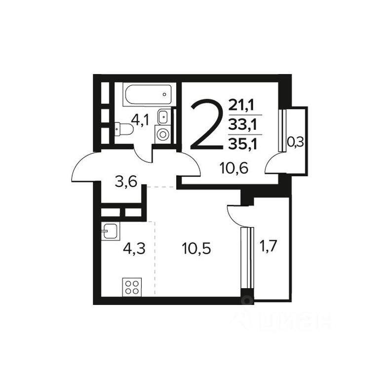 Продажа 1-комн. квартиры, 35,1 м² в ЖК «Новые Ватутинки. Квартал у воды », микрорайон Заречный, жилой район Новые Ватутинки, район Троицк, Москва, Россия #1 Продажа 1-комн. квартиры, 35,1 м² в ЖК «Новые Ватутинки. Квартал у воды », микрорайон Заречный, жилой район Новые Ватутинки, район Троицк, Москва, Россия #1