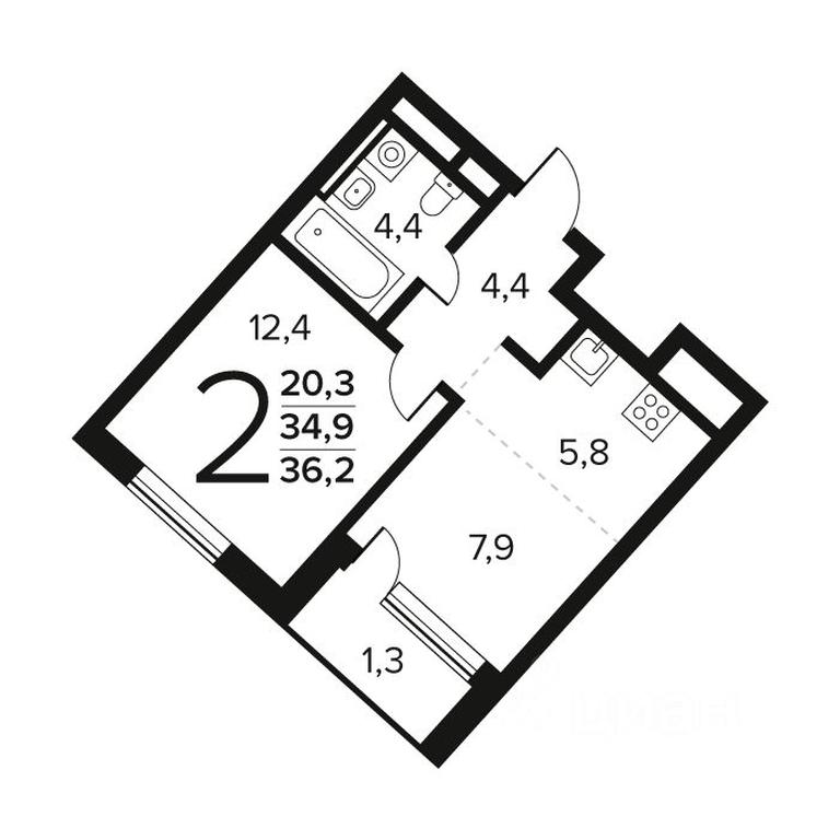 1-BD Apartment Sale, 36.2 sq. m. at Novye Vatutinki. Kvartal u vody, mikrorayon Zarechny, zhiloy rayon Novyye Vatutinki, Troitsk District, Moscow, Russia #1 1-BD Apartment Sale, 36.2 sq. m. at Novye Vatutinki. Kvartal u vody, mikrorayon Zarechny, zhiloy rayon Novyye Vatutinki, Troitsk District, Moscow, Russia #1