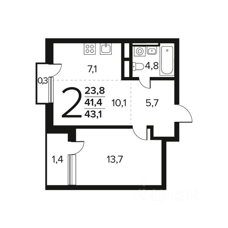 1-BD Apartment Sale, 43.1 sq. m. at Novye Vatutinki. Kvartal u vody, mikrorayon Zarechny, zhiloy rayon Novyye Vatutinki, Troitsk District, Moscow, Russia #1 1-BD Apartment Sale, 43.1 sq. m. at Novye Vatutinki. Kvartal u vody, mikrorayon Zarechny, zhiloy rayon Novyye Vatutinki, Troitsk District, Moscow, Russia #1