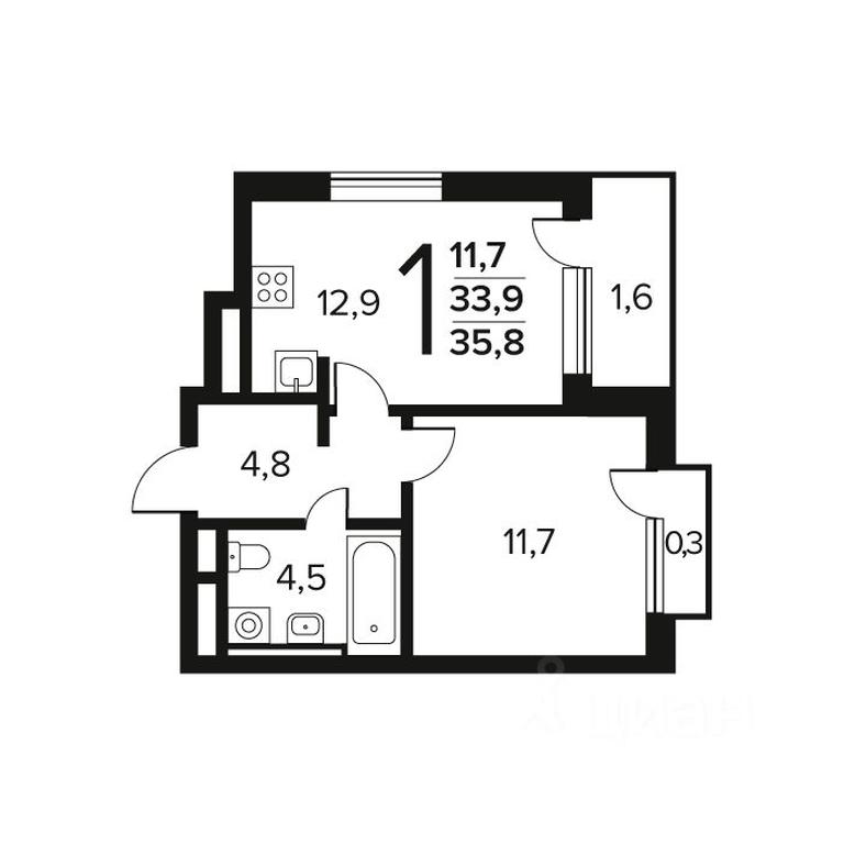 Apartment Sale, 35.8平方米 at Novye Vatutinki. Kvartal u vody, mikrorayon Zarechny, zhiloy rayon Novyye Vatutinki, Troitsk District, Moscow, Russia #1 Apartment Sale, 35.8平方米 at Novye Vatutinki. Kvartal u vody, mikrorayon Zarechny, zhiloy rayon Novyye Vatutinki, Troitsk District, Moscow, Russia #1