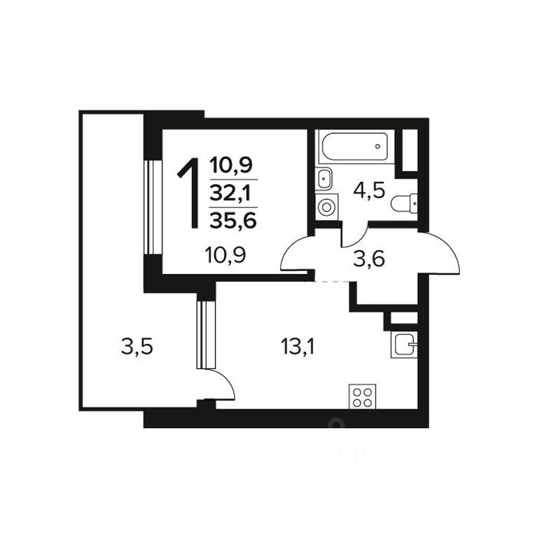 Apartment Sale, 35.6 sq. m. at Novye Vatutinki. Kvartal u vody, mikrorayon Zarechny, zhiloy rayon Novyye Vatutinki, Troitsk District, Moscow, Russia #1 Apartment Sale, 35.6 sq. m. at Novye Vatutinki. Kvartal u vody, mikrorayon Zarechny, zhiloy rayon Novyye Vatutinki, Troitsk District, Moscow, Russia #1