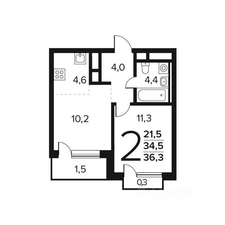 1-BD Apartment Sale, 36.3平方米 at Novye Vatutinki. Kvartal u vody, mikrorayon Zarechny, zhiloy rayon Novyye Vatutinki, Troitsk District, Moscow, Russia #1 1-BD Apartment Sale, 36.3平方米 at Novye Vatutinki. Kvartal u vody, mikrorayon Zarechny, zhiloy rayon Novyye Vatutinki, Troitsk District, Moscow, Russia #1