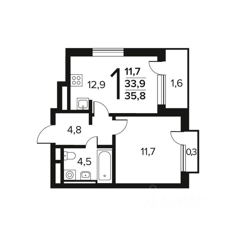 Apartment Sale, 35.8平方米 at Novye Vatutinki. Kvartal u vody, mikrorayon Zarechny, zhiloy rayon Novyye Vatutinki, Troitsk District, Moscow, Russia #1 Apartment Sale, 35.8平方米 at Novye Vatutinki. Kvartal u vody, mikrorayon Zarechny, zhiloy rayon Novyye Vatutinki, Troitsk District, Moscow, Russia #1