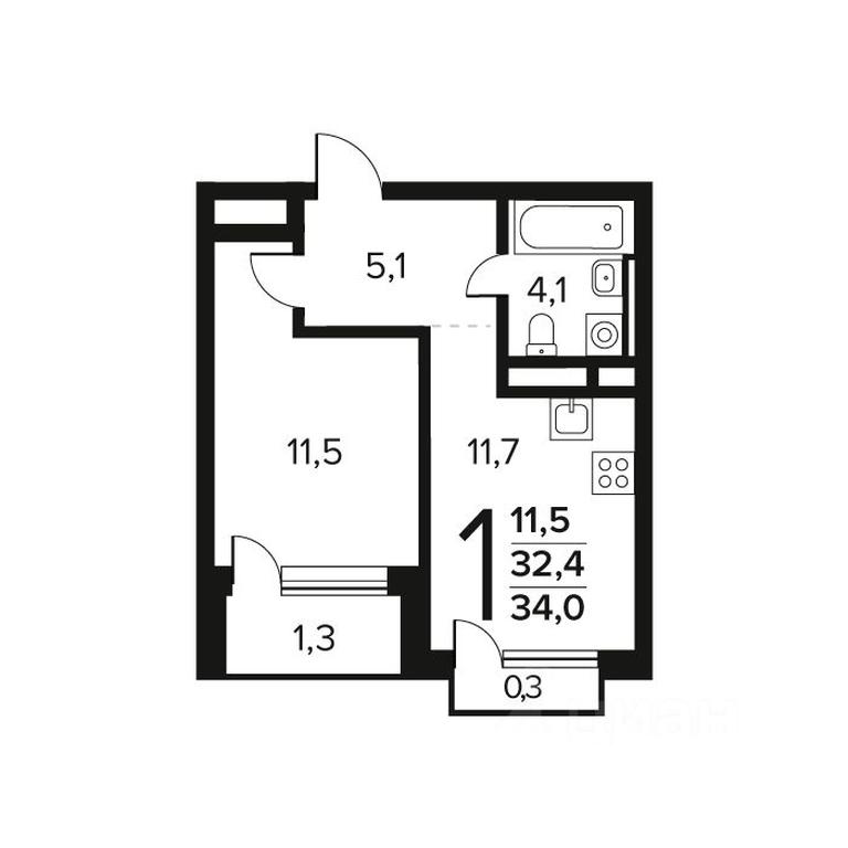 Apartment Sale, 34 sq. m. at Novye Vatutinki. Kvartal u vody, mikrorayon Zarechny, zhiloy rayon Novyye Vatutinki, Troitsk District, Moscow, Russia #1 Apartment Sale, 34 sq. m. at Novye Vatutinki. Kvartal u vody, mikrorayon Zarechny, zhiloy rayon Novyye Vatutinki, Troitsk District, Moscow, Russia #1