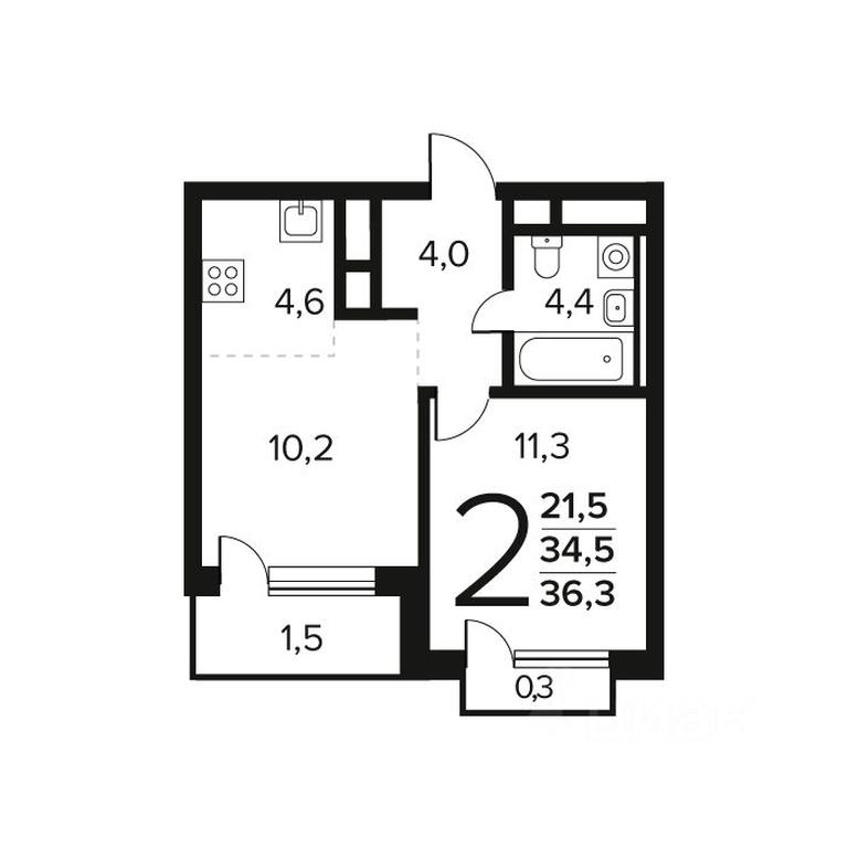 Продажа 1-комн. квартиры, 36,3 м² в ЖК «Новые Ватутинки. Квартал у воды », микрорайон Заречный, жилой район Новые Ватутинки, район Троицк, Москва, Россия #1 Продажа 1-комн. квартиры, 36,3 м² в ЖК «Новые Ватутинки. Квартал у воды », микрорайон Заречный, жилой район Новые Ватутинки, район Троицк, Москва, Россия #1