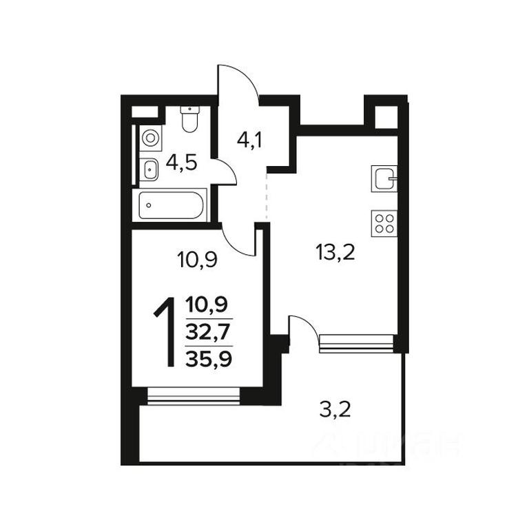 Apartment Sale, 35.9 sq. m. at Novye Vatutinki. Kvartal u vody, mikrorayon Zarechny, zhiloy rayon Novyye Vatutinki, Troitsk District, Moscow, Russia #1 Apartment Sale, 35.9 sq. m. at Novye Vatutinki. Kvartal u vody, mikrorayon Zarechny, zhiloy rayon Novyye Vatutinki, Troitsk District, Moscow, Russia #1