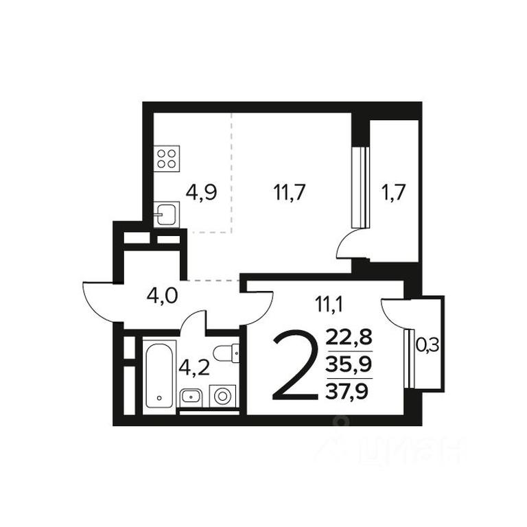 1-BD Apartment Sale, 37.9 sq. m. at Novye Vatutinki. Kvartal u vody, mikrorayon Zarechny, zhiloy rayon Novyye Vatutinki, Troitsk District, Moscow, Russia #1 1-BD Apartment Sale, 37.9 sq. m. at Novye Vatutinki. Kvartal u vody, mikrorayon Zarechny, zhiloy rayon Novyye Vatutinki, Troitsk District, Moscow, Russia #1
