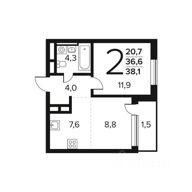 1-BD Apartment Sale, 38.1 sq. m. at Novye Vatutinki. Kvartal u vody, mikrorayon Zarechny, zhiloy rayon Novyye Vatutinki, Troitsk District, Moscow, Russia #1 1-BD Apartment Sale, 38.1 sq. m. at Novye Vatutinki. Kvartal u vody, mikrorayon Zarechny, zhiloy rayon Novyye Vatutinki, Troitsk District, Moscow, Russia #1