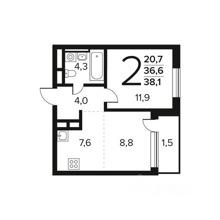 1-BD Apartment Sale, 38.1 sq. m. at Novye Vatutinki. Kvartal u vody, mikrorayon Zarechny, zhiloy rayon Novyye Vatutinki, Troitsk District, Moscow, Russia #1 1-BD Apartment Sale, 38.1 sq. m. at Novye Vatutinki. Kvartal u vody, mikrorayon Zarechny, zhiloy rayon Novyye Vatutinki, Troitsk District, Moscow, Russia #1