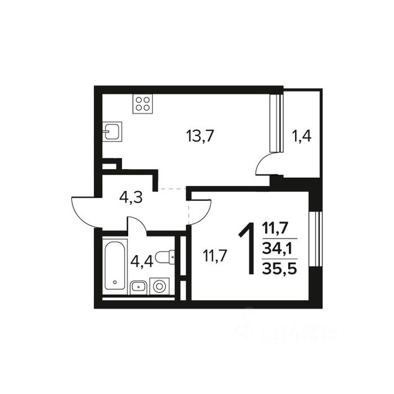 Apartment Sale, 35.5 sq. m. at Novye Vatutinki. Kvartal u vody, mikrorayon Zarechny, zhiloy rayon Novyye Vatutinki, Troitsk District, Moscow, Russia #1 Apartment Sale, 35.5 sq. m. at Novye Vatutinki. Kvartal u vody, mikrorayon Zarechny, zhiloy rayon Novyye Vatutinki, Troitsk District, Moscow, Russia #1