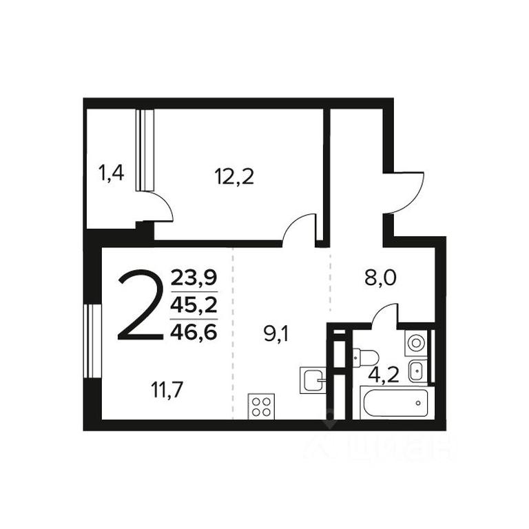 1-BD Apartment Sale, 46.6 sq. m. at Novye Vatutinki. Kvartal u vody, mikrorayon Zarechny, zhiloy rayon Novyye Vatutinki, Troitsk District, Moscow, Russia #1 1-BD Apartment Sale, 46.6 sq. m. at Novye Vatutinki. Kvartal u vody, mikrorayon Zarechny, zhiloy rayon Novyye Vatutinki, Troitsk District, Moscow, Russia #1